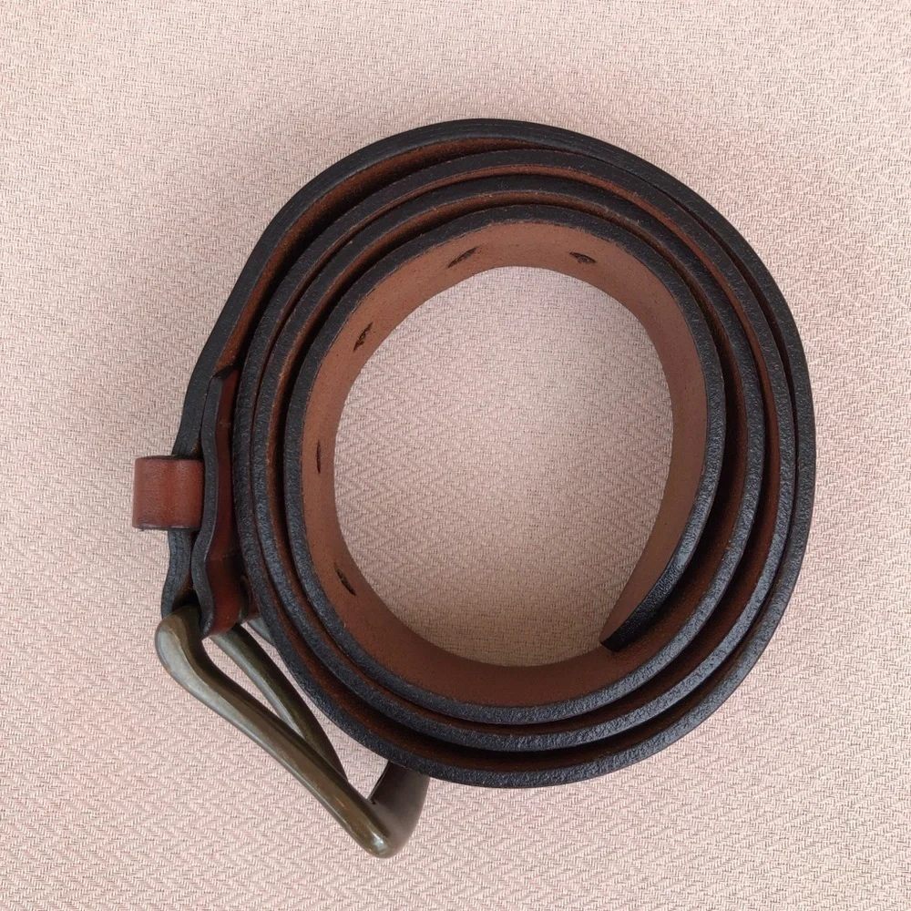 Levi’s Strauss & Co. Shotgun Leather Belt Brown Full Grain Brown Leather Size 38